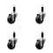 Service Caster 3'' SS Soft Rubber Wheel Swivel 1-1/8'' Expanding Stem Caster Set, 4PK SCC-SSEX20S314-SRS-118-4 - alternate 1
